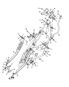 Control Assembly Diagram and Parts List for S7232-D 53BY8DU8750-312HP Cub Cadet Lawn Tractor